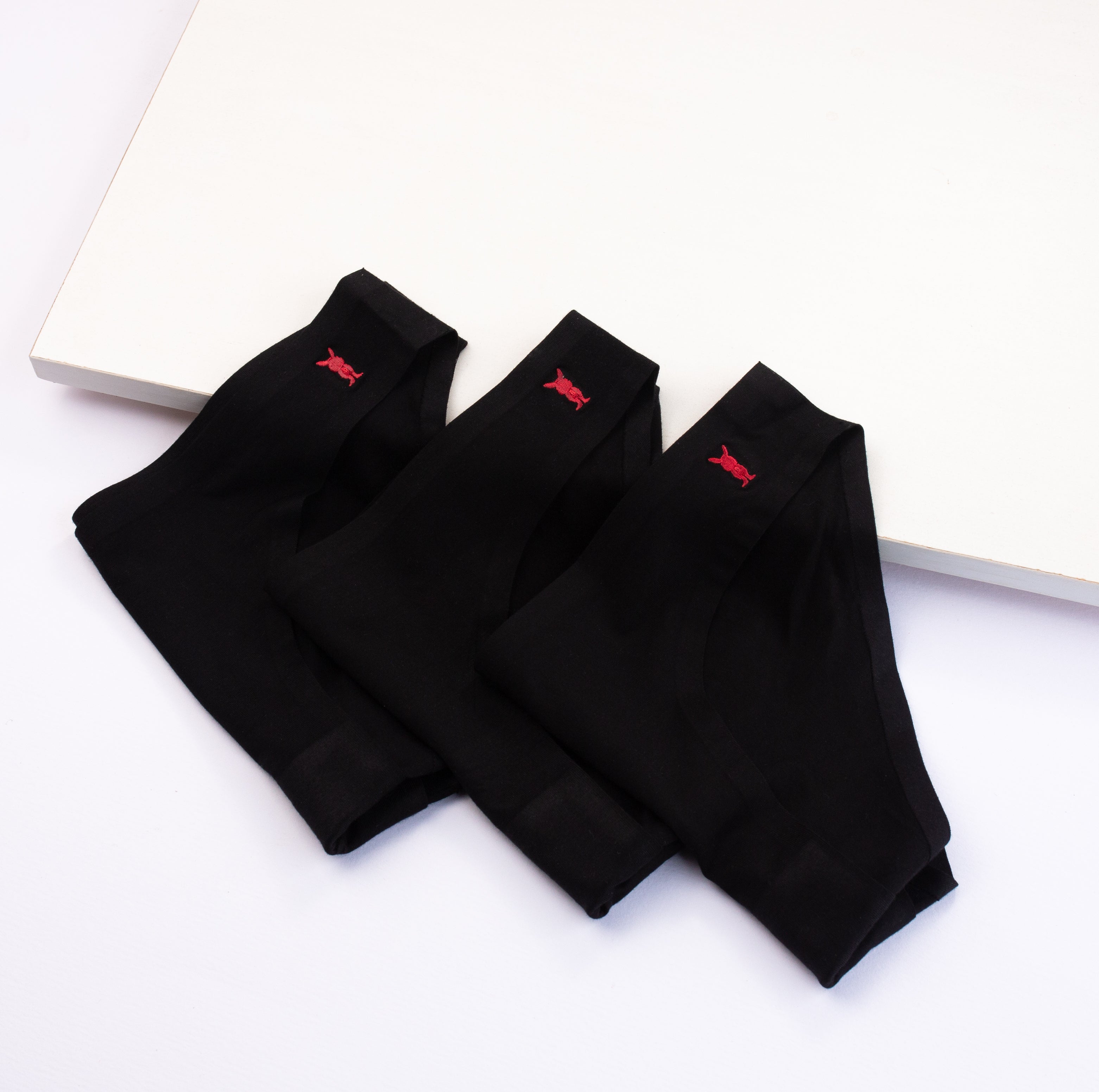 3-Pack High Leg Briefs (Black)