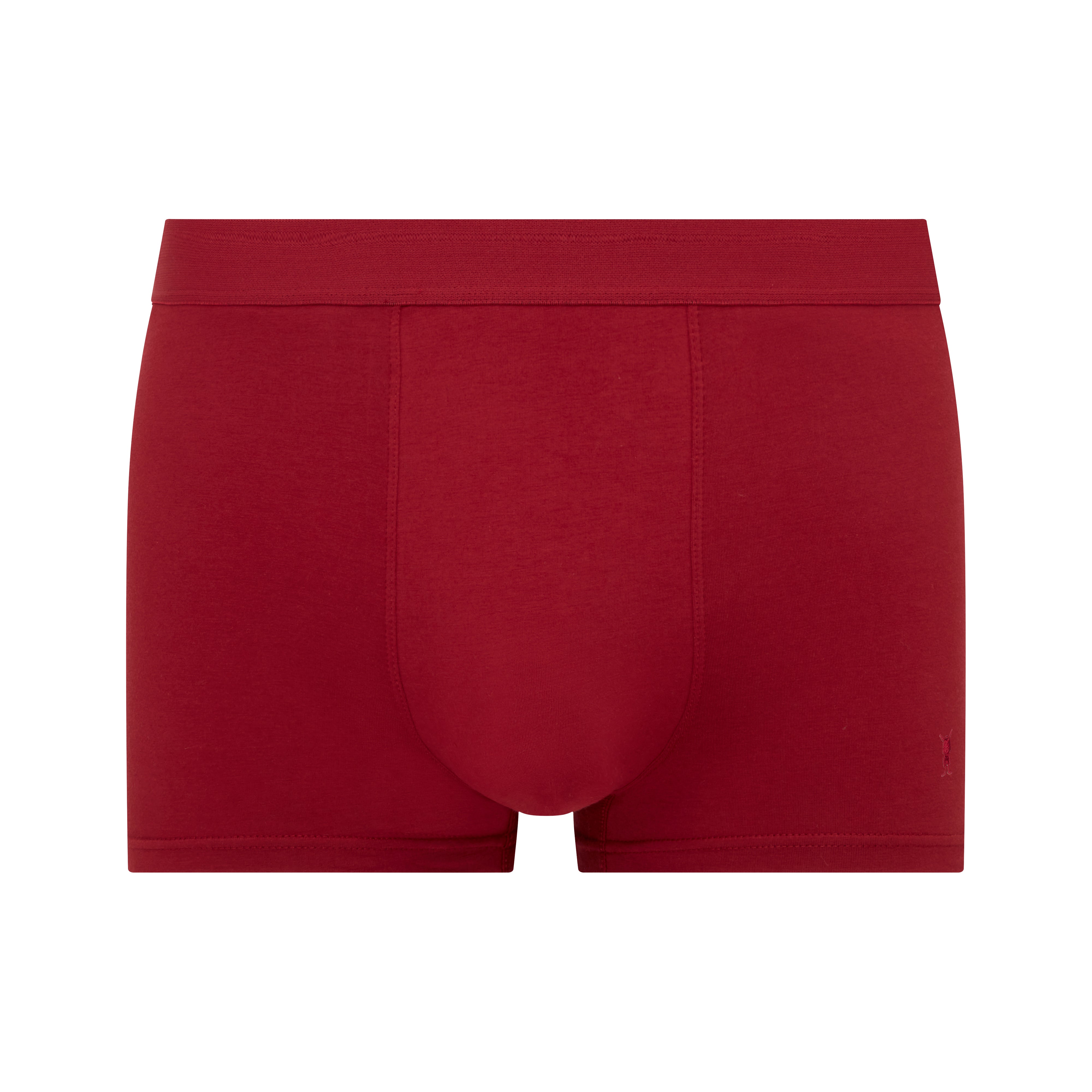 3-Pack Burgundy White Black Mix Premium Cotton Boxer-briefs