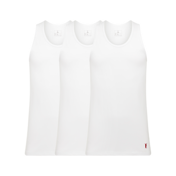 3-Pack - Sleeveless Vest (White)
