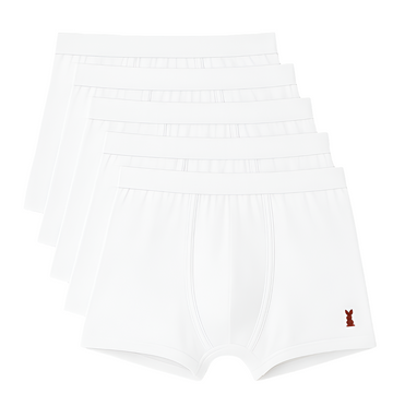 5 Pack all white men's boxer briefs - 5 pieces