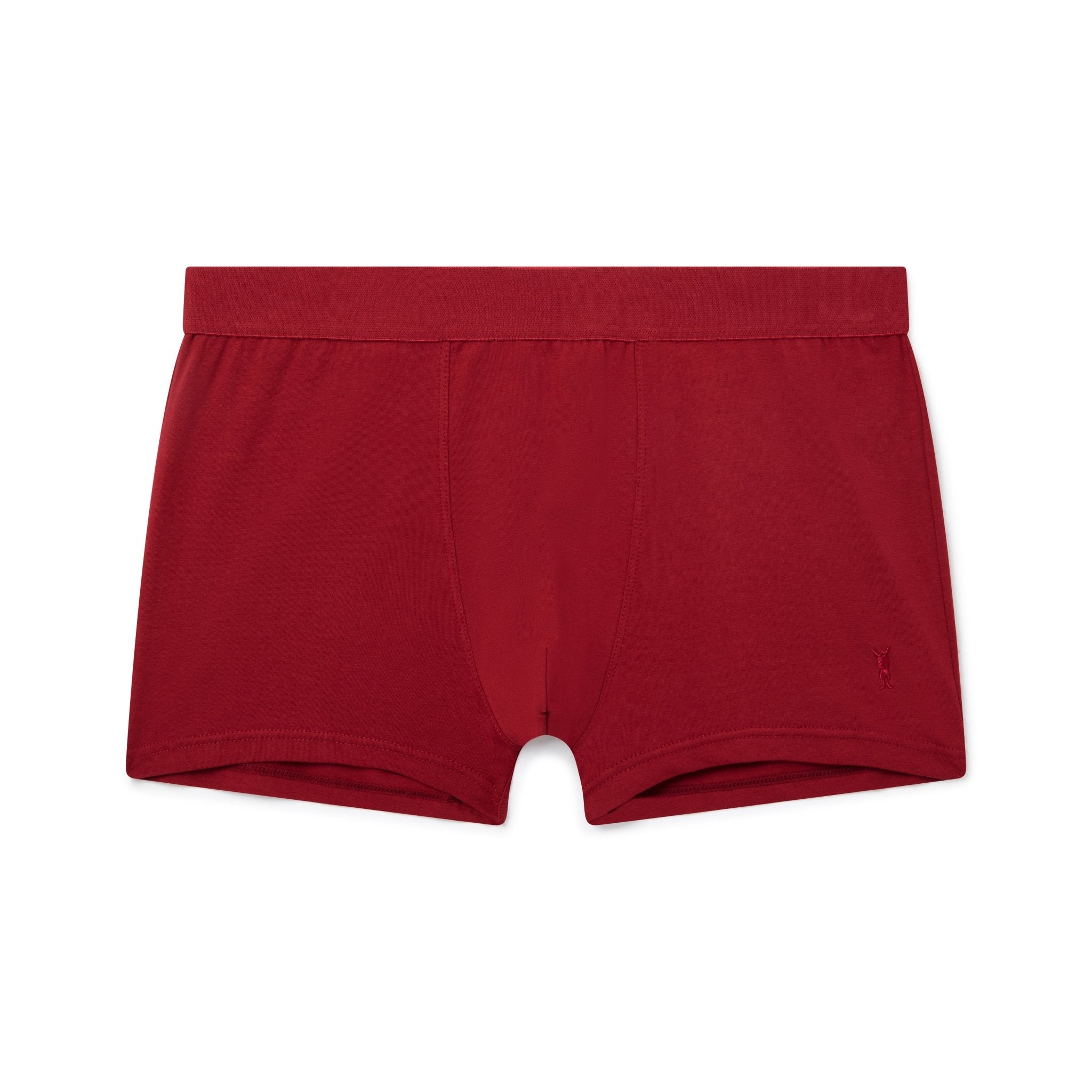 3-Pack Burgundy White Black Mix Premium Cotton Boxer-briefs